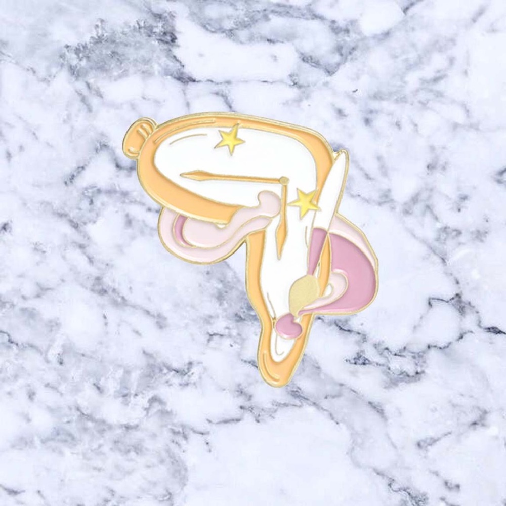 Melting Clock Enamel Pin